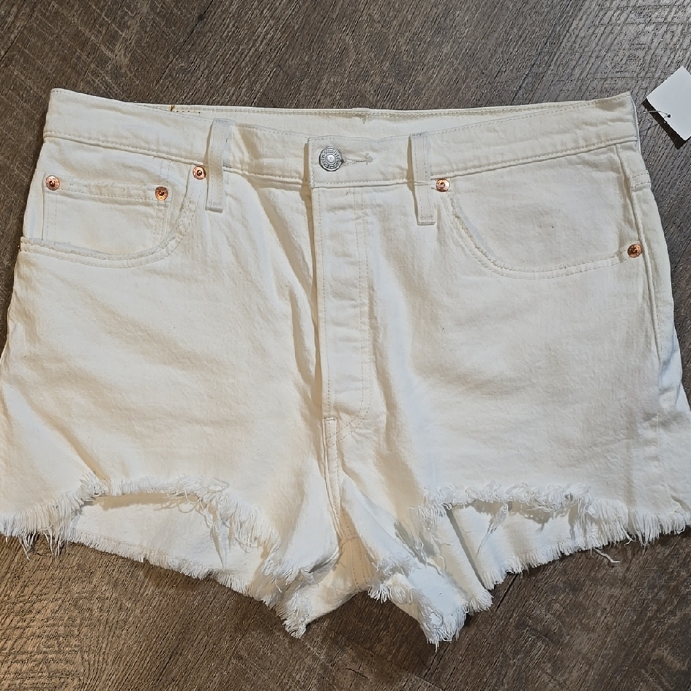 Women's White Denim Shorts